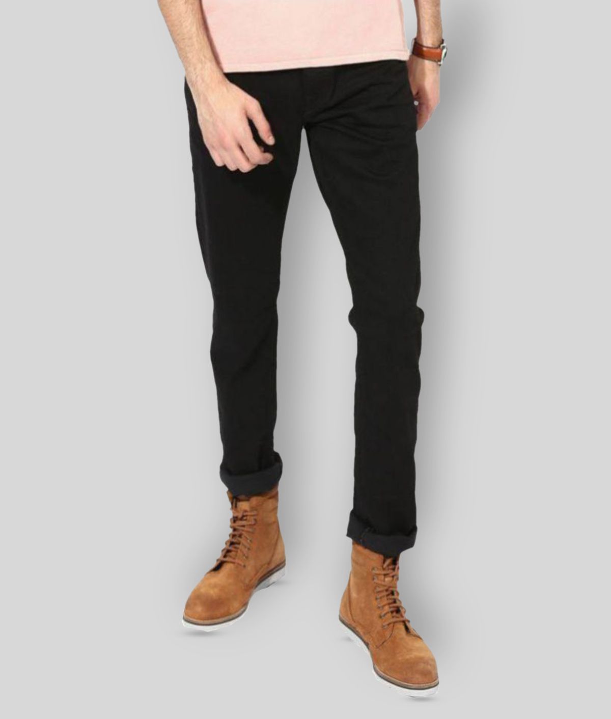     			Lawson - Black Cotton Blend Slim Fit Men's Jeans ( Pack of 1 )