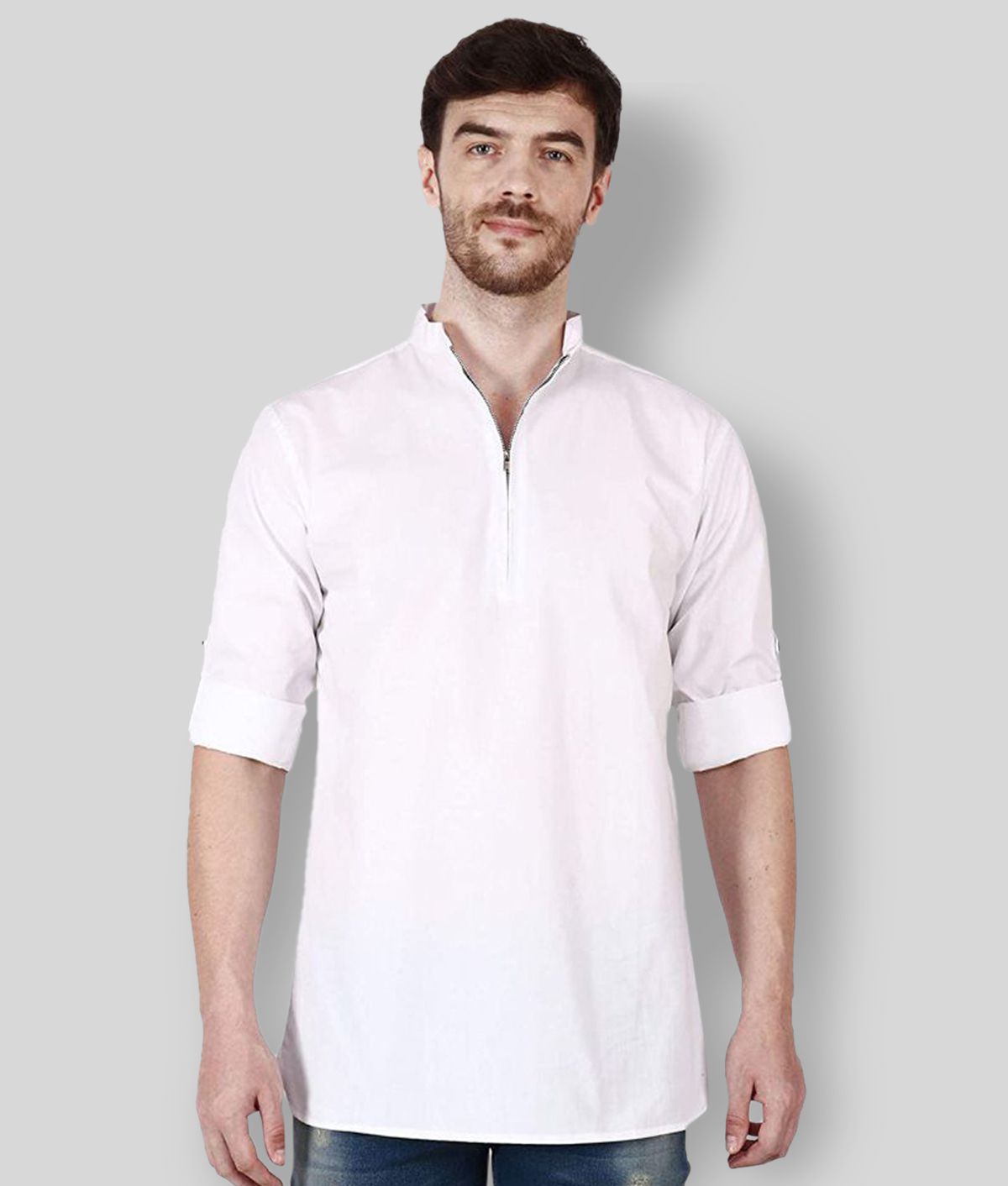 Vida Loca - White Linen Slim Fit Men's Casual Shirt (Pack of 1)
