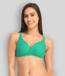 Clovia Poly Cotton Non Padded Women's T-Shirt/ Seamless Bra ( Green )