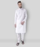 Hangup - White Cotton Regular Fit Men's Kurta Pyjama Set ( Pack of 1 )