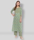 Vbuyz - Mint Green Straight Cotton Women's Stitched Salwar Suit ( Pack of 1 )