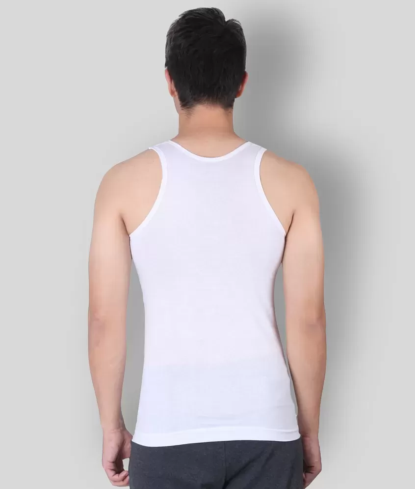 Buy Rupa Jon White Solid Cotton Pack of 3 Vest (Size 100 CM