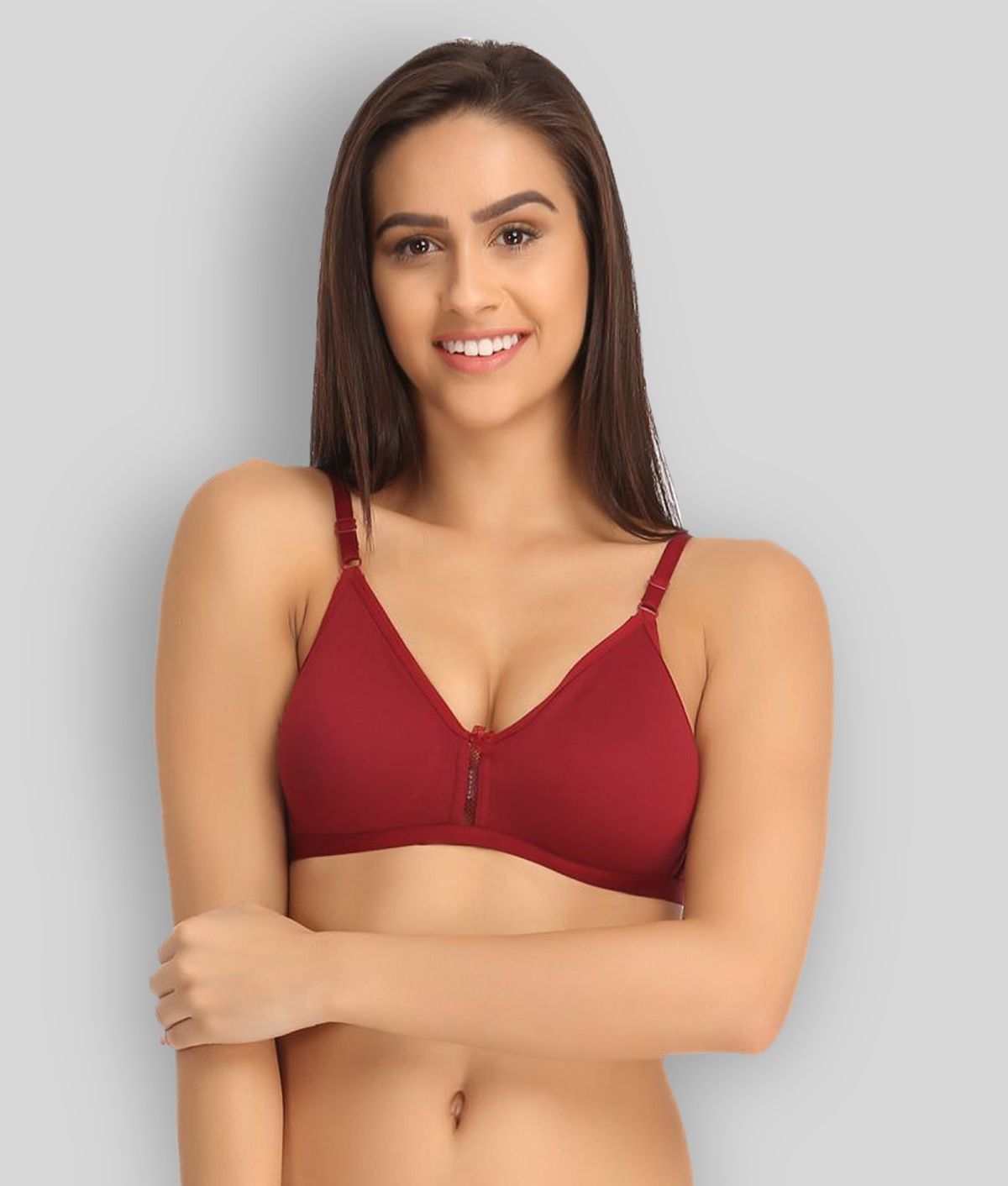     			Clovia Cotton Lightly Padded Women's Everyday Bra ( Maroon )