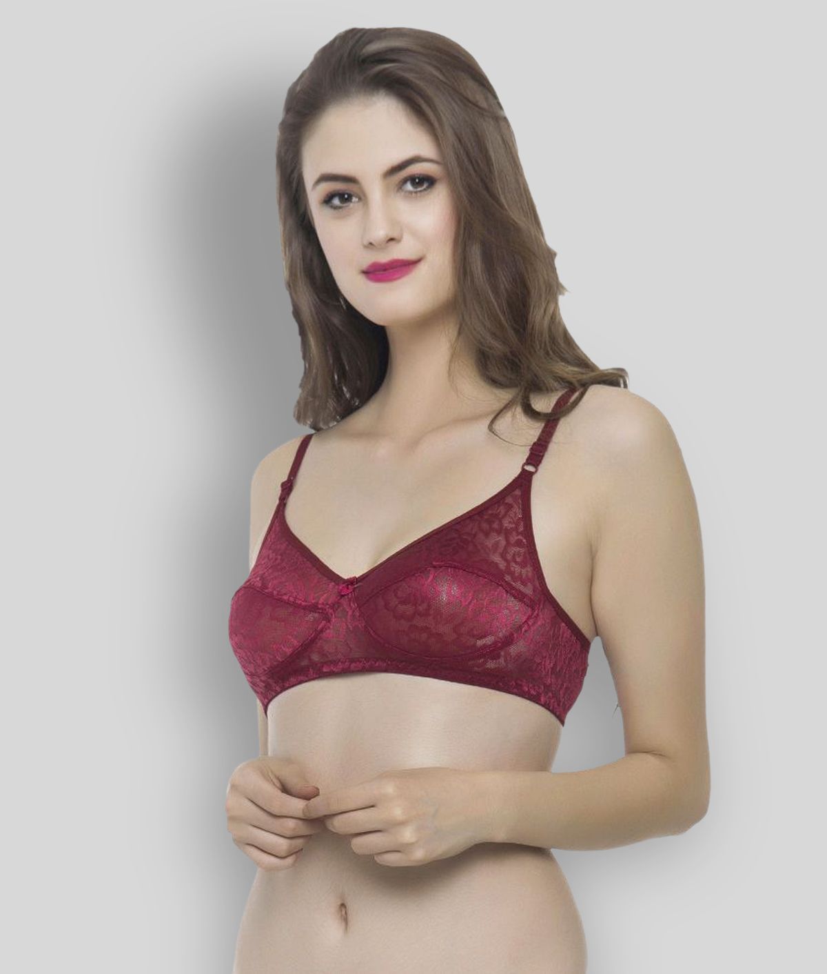     			Clovia Nylon Non Padded Women's Everyday Bra ( Maroon )