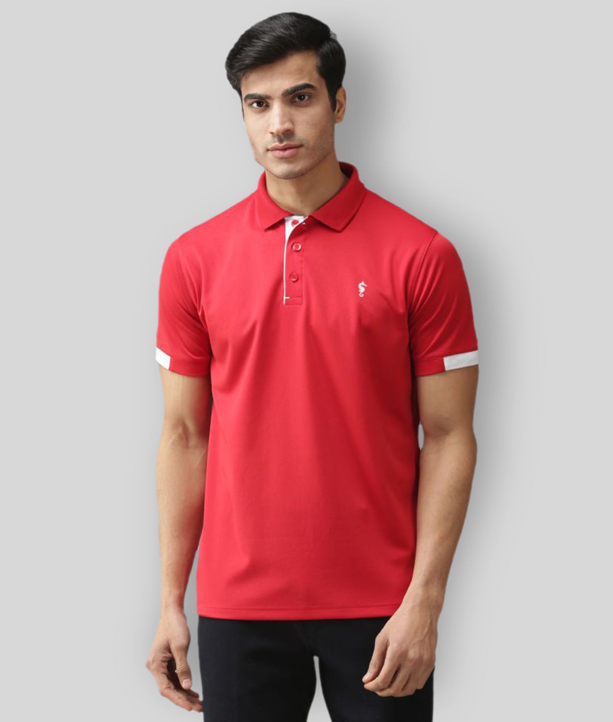 EPPE - Red Cotton Regular Fit Men's Sports Polo T-Shirt ( Pack of 1 )