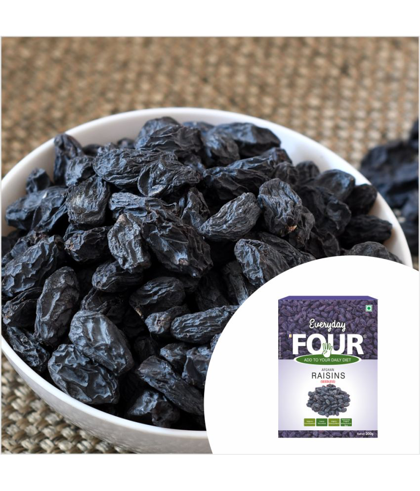     			Everyday Four Natural Afghani Seedless Black Raisins 200g | Healthy & Delicious