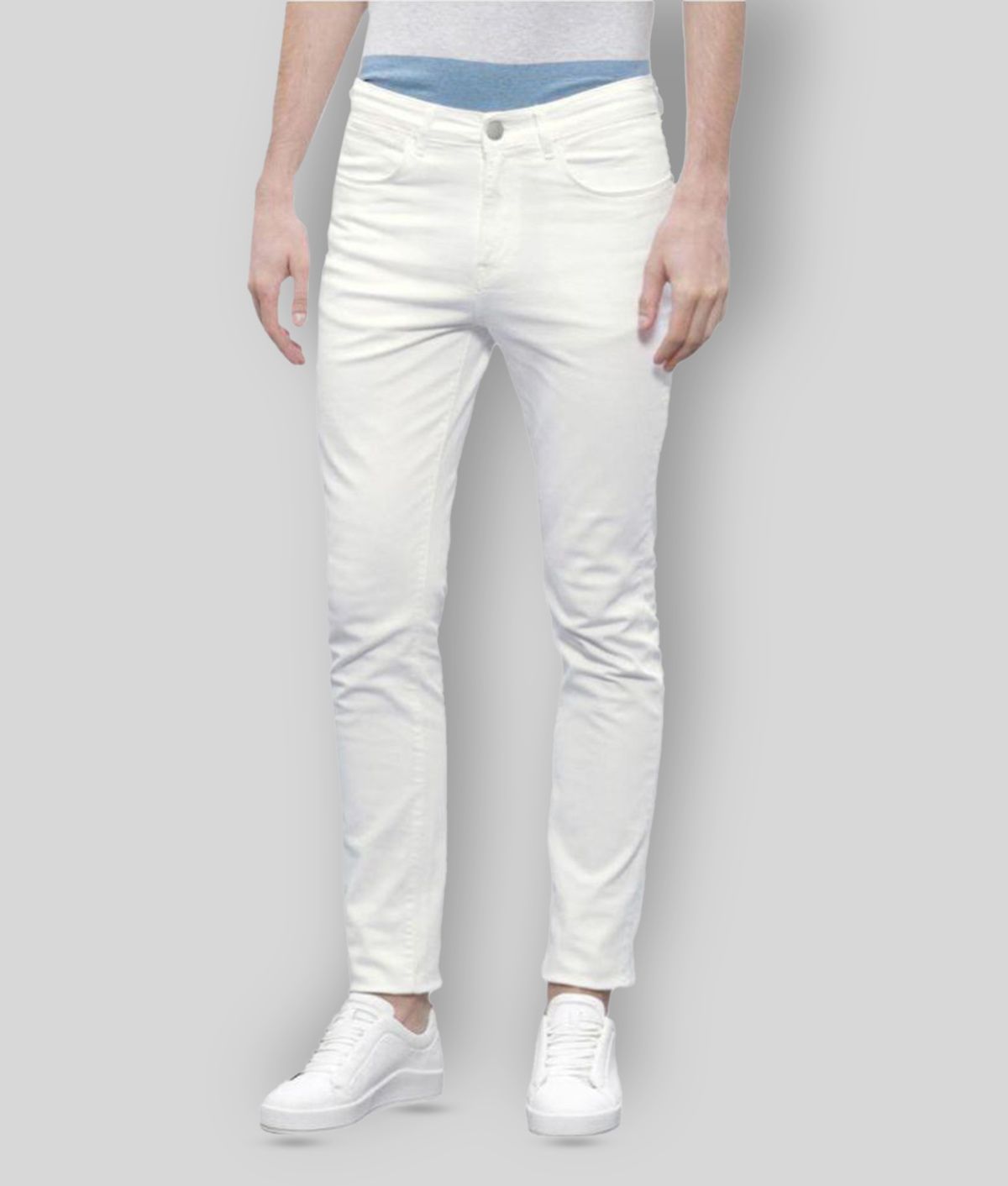     			HALOGEN - White Cotton Blend Skinny Fit Men's Jeans ( Pack of 1 )