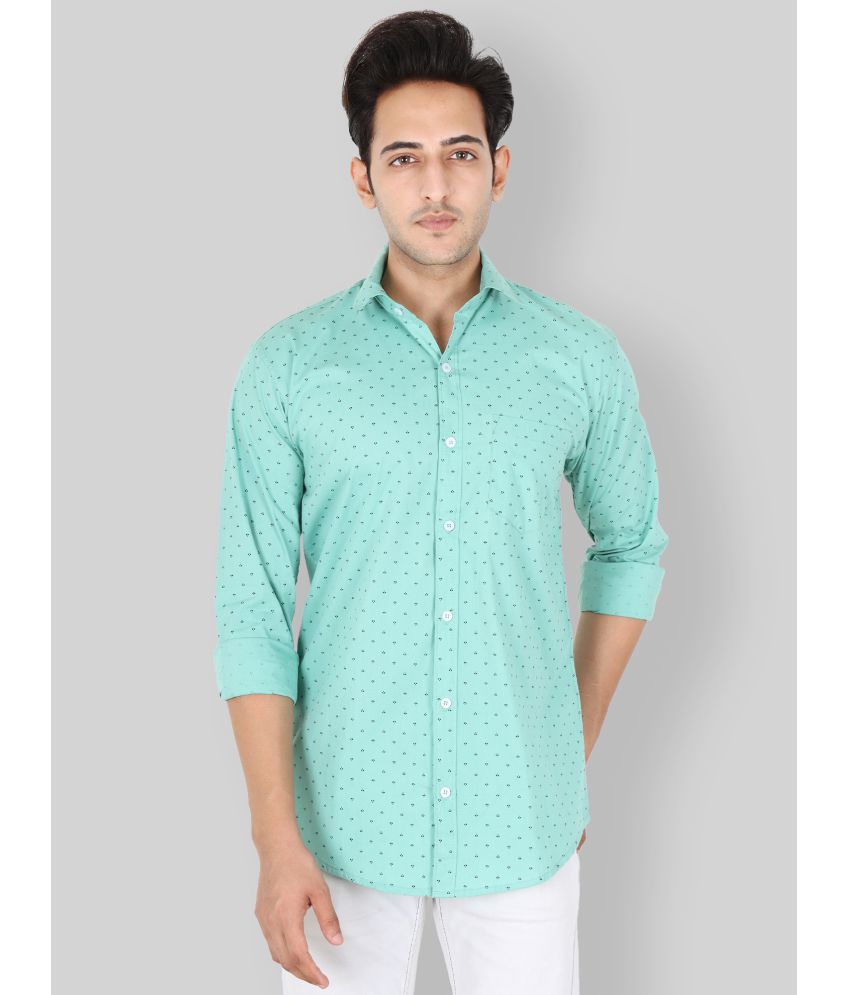     			YHA - Green Cotton Regular Fit Men's Casual Shirt ( Pack of 1 )