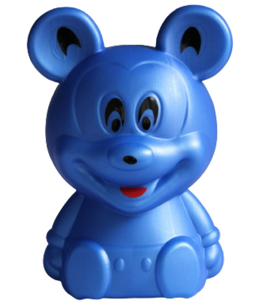 COMBINED ASSOCIATES - Plastic Blue Mickey Mouse Piggy Bank ( Pack of 1 )