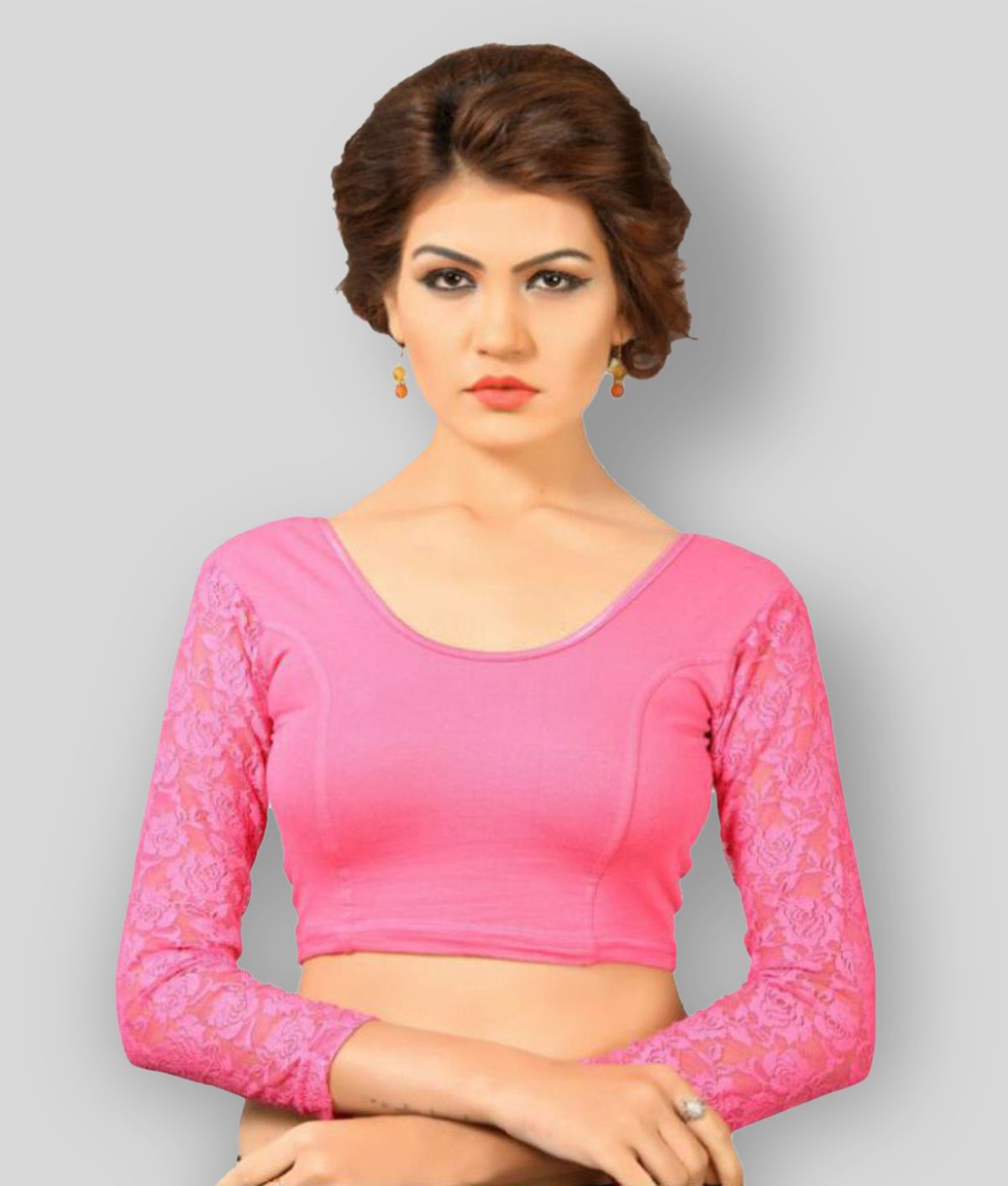 Bulbul - Pink Lycra Women's Blouse ( Pack of 1 )