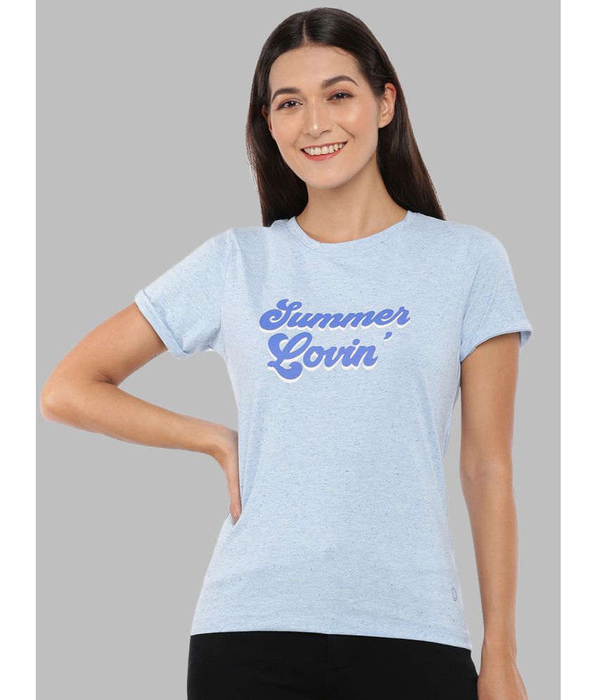     			Dollar Missy - Blue Cotton Regular Fit Women's T-Shirt ( Pack of 1 )