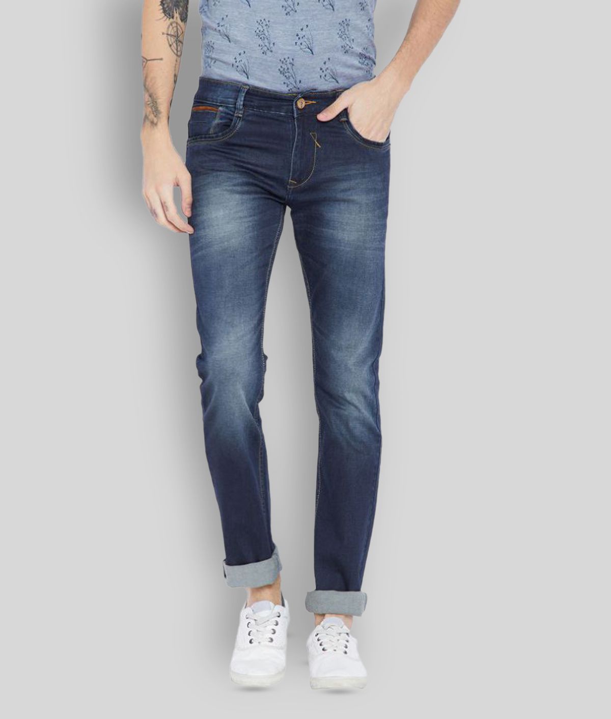     			Duke - Navy Blue Cotton Blend Regular Fit Men's Jeans ( Pack of 1 )