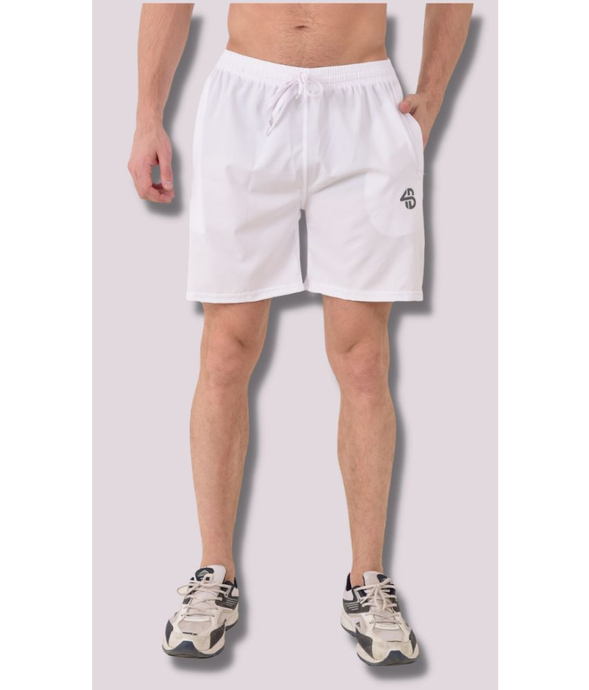     			Forbro - White Polyester Men's Shorts ( Pack of 1 )