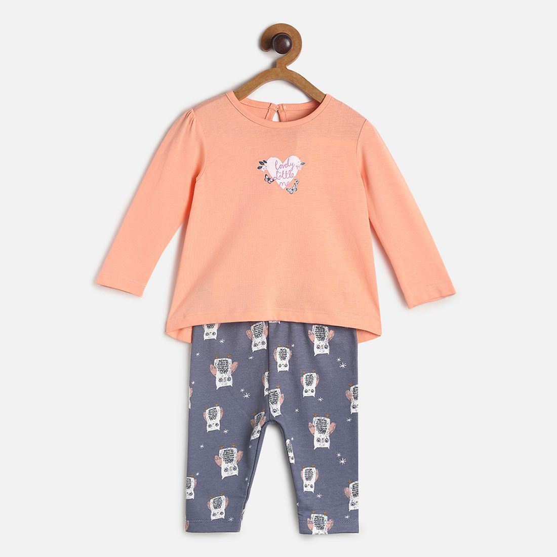     			MINI KLUB - Off White Cotton Baby Girl Top & Trouser ( Pack of 1 )
