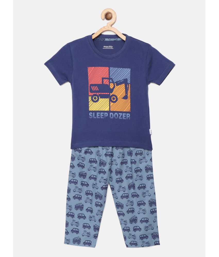     			Mackly - Multicolor Cotton Blend Boys T-Shirt & Pants ( Pack of 1 )