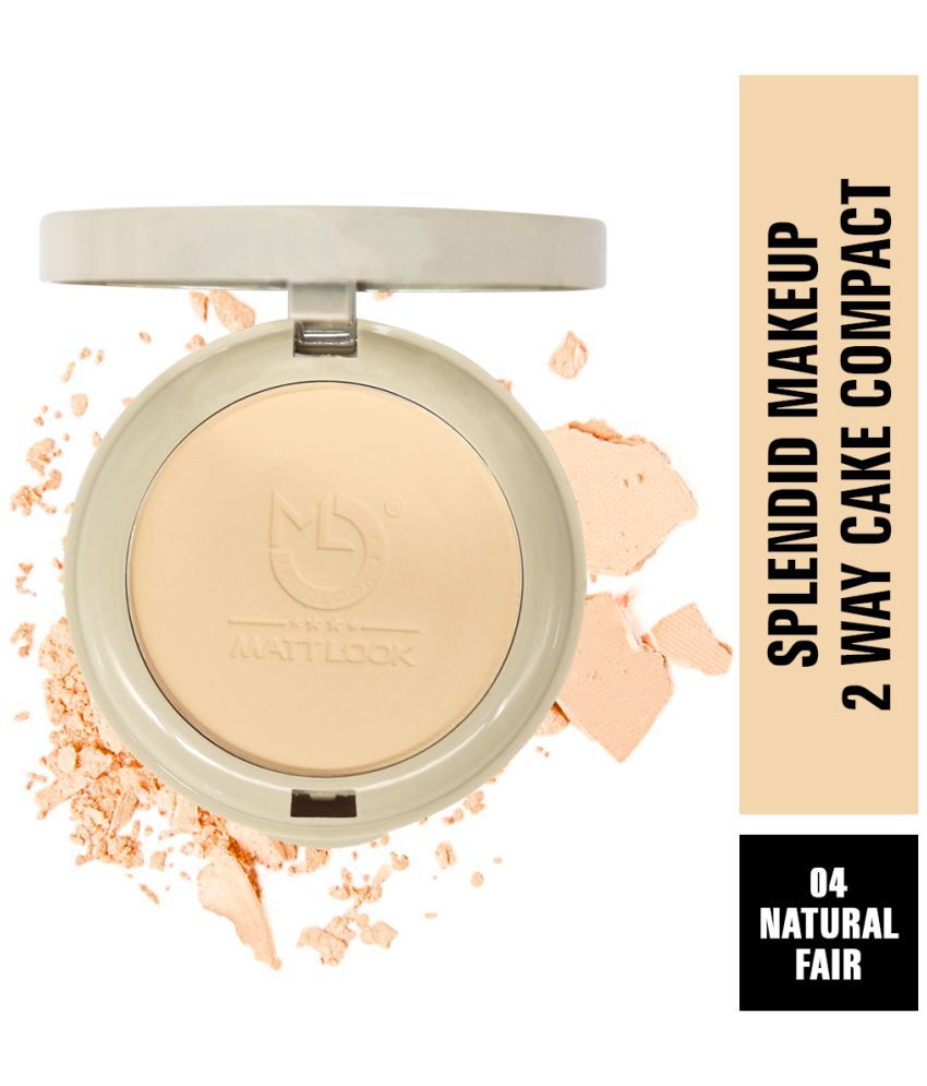     			Mattlook Splendid Makeup 2 Way Cake Pressed Compact Powder, Clear Without Flaws, Natural Fair (20gm)