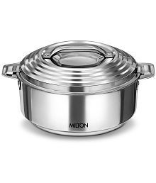 Milton Galaxia 1000 Insulated Stainless Steel Casserole, 1250 ml (1.3 qt.), Insulated Thermal Serving Bowl, Keeps Food Hot &amp; Cold for Long Hours, Food Grade, Elegant Hot Pot Food Warmer/Cooler, Silver