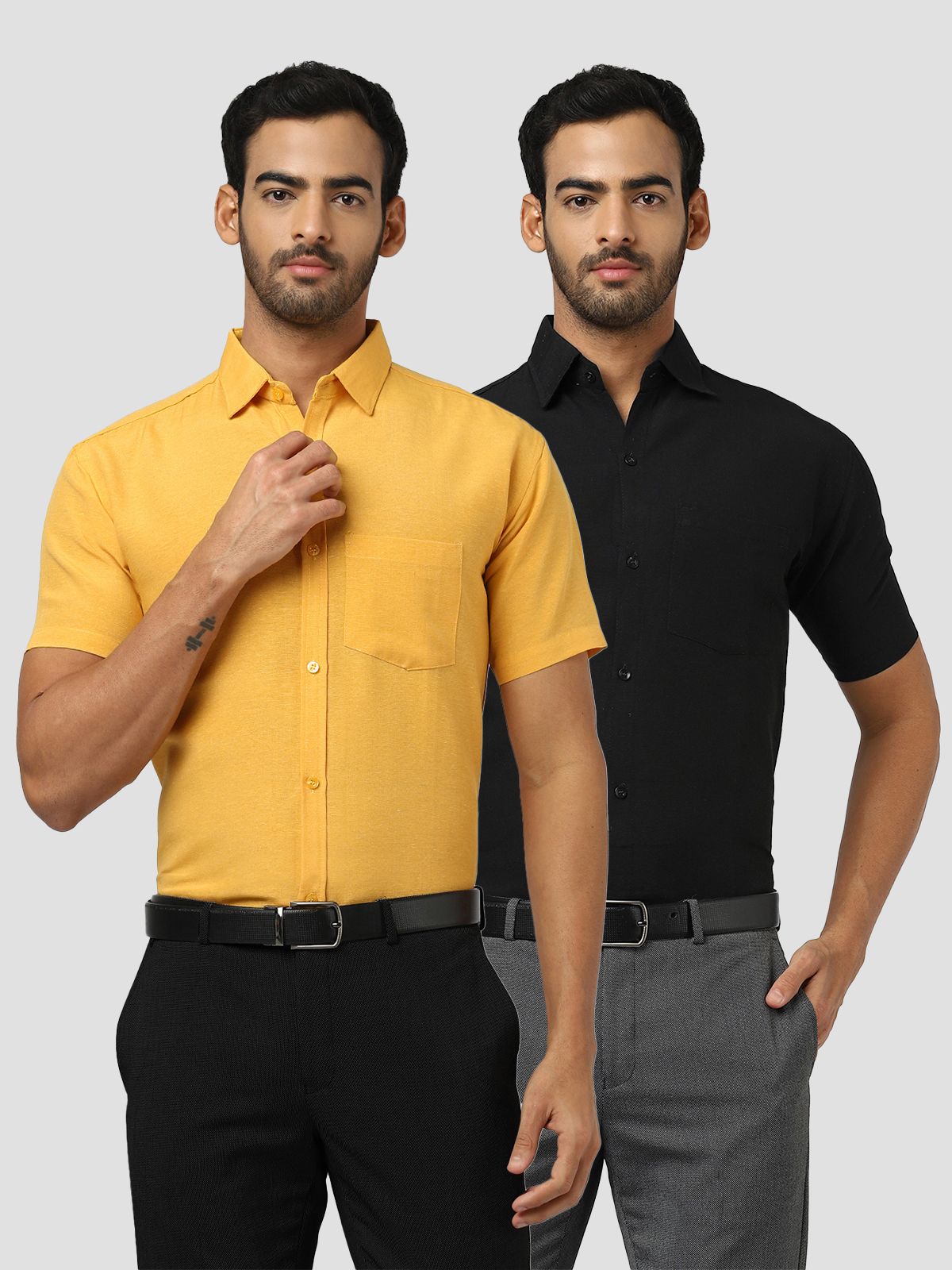     			DESHBANDHU DBK Multicolor Cotton Regular Fit Half Sleeves Men's Casual Shirt ( Pack of 2 )