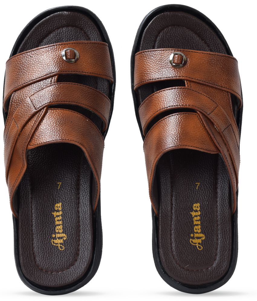     			Ajanta - Tan Men's Leather Slipper