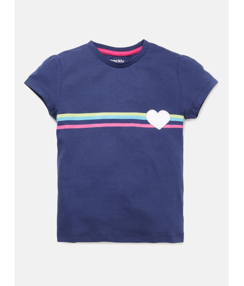     			Mackly - Navy Cotton Girls T-Shirt ( Pack of 1 )