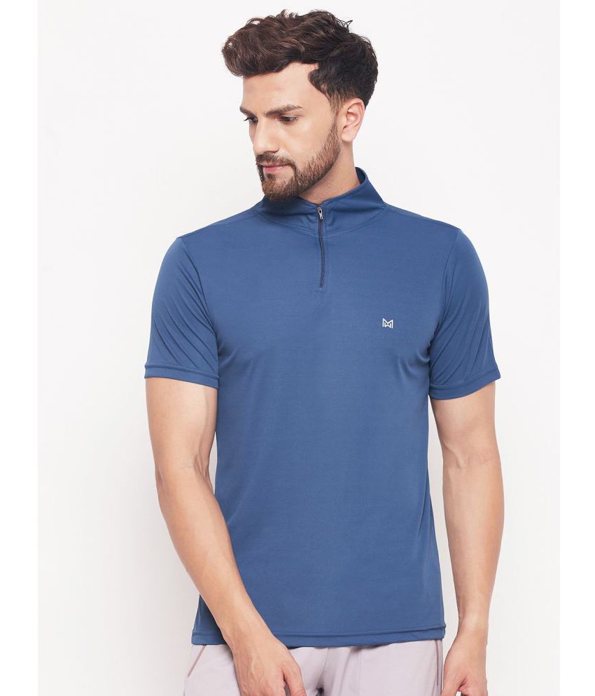     			White Moon - Blue Polyester Regular Fit Men's Sports T-Shirt ( Pack of 1 )