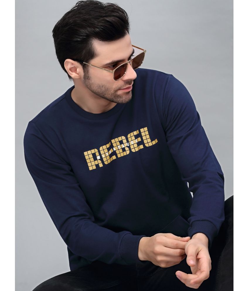     			Rigo - Blue Fleece Regular Fit Men's Sweatshirt ( Pack of 1 )