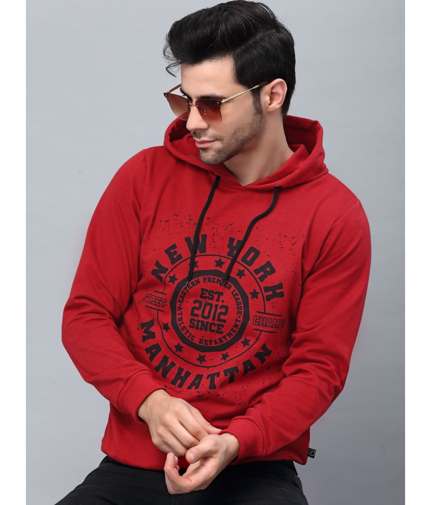     			Rigo - Red Fleece Regular Fit Men's Sweatshirt ( Pack of 1 )