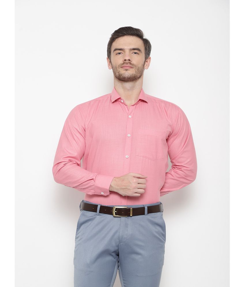     			SREY - Pink Cotton Blend Slim Fit Men's Formal Shirt ( Pack of 1 )