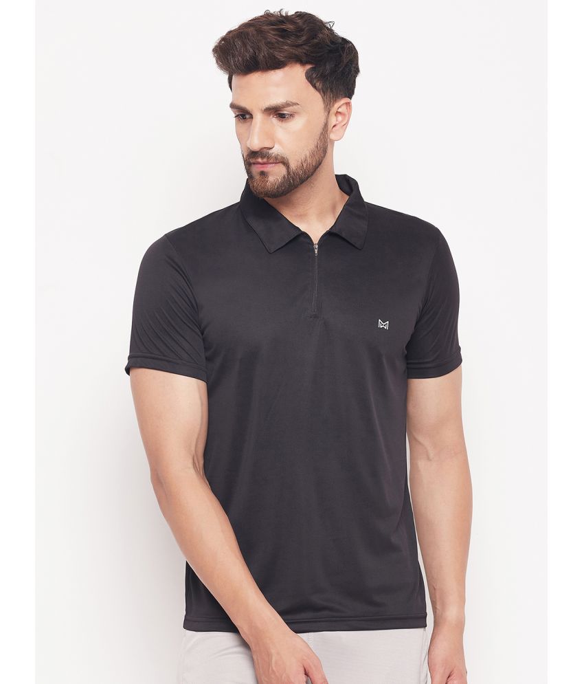     			White Moon - Black Polyester Regular Fit Men's Sports Polo T-Shirt ( Pack of 1 )