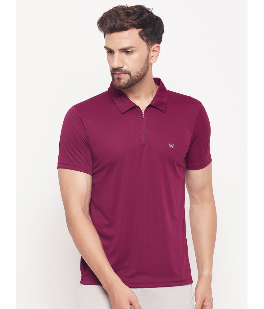     			White Moon - Maroon Polyester Regular Fit Men's Sports Polo T-Shirt ( Pack of 1 )