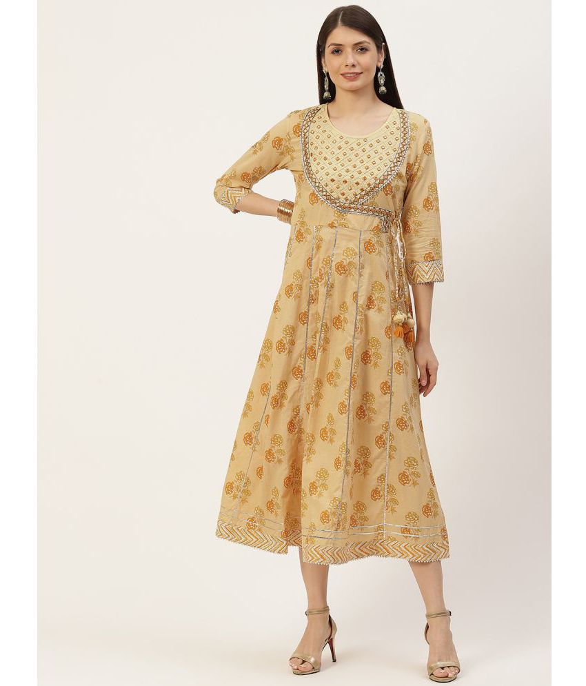     			Yellow Cloud - Mustard Cotton Women's A-line Dress ( Pack of 1 )