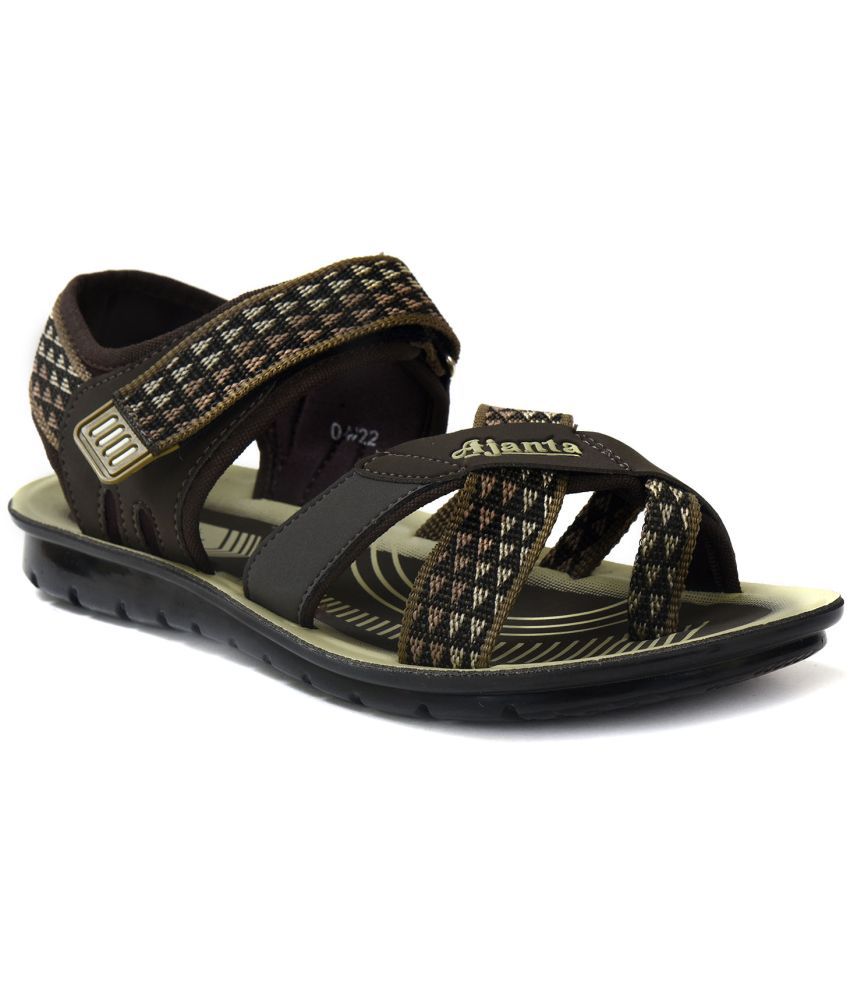     			Ajanta - Olive Men's Floater Sandals