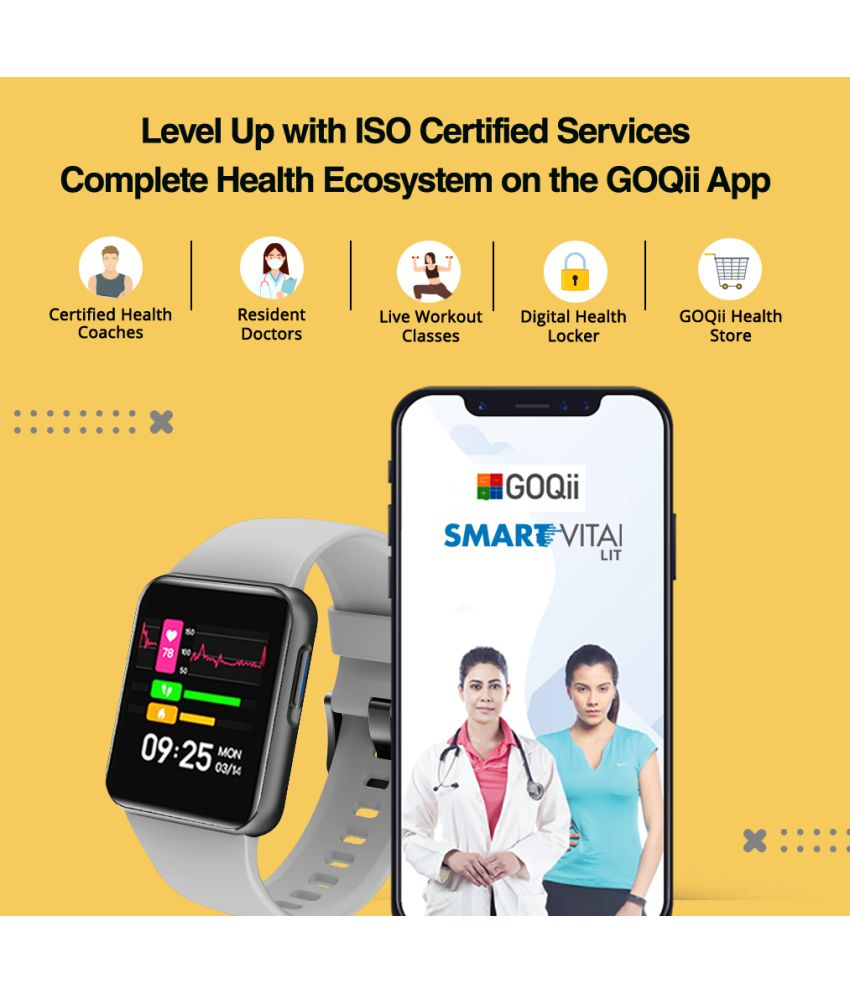 Buy Goqii SVLite Grey Smart Watch Online at Best Price in India