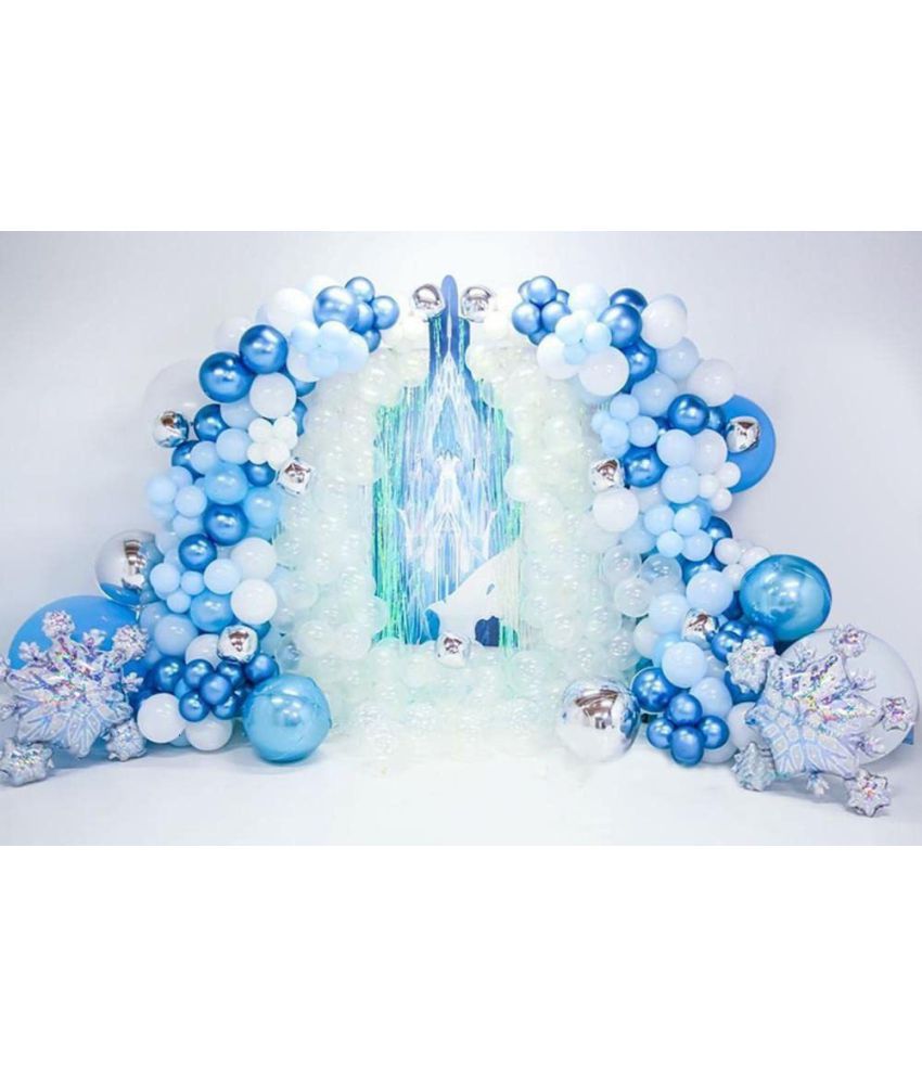     			Party Propz Balloon Decoration Combo Frozen / Mermaid Theme Birthday Decoration 85Pcs Birthday Decoration Kit For Boys/ Blue Balloons For Decoration , 1st Birthday
