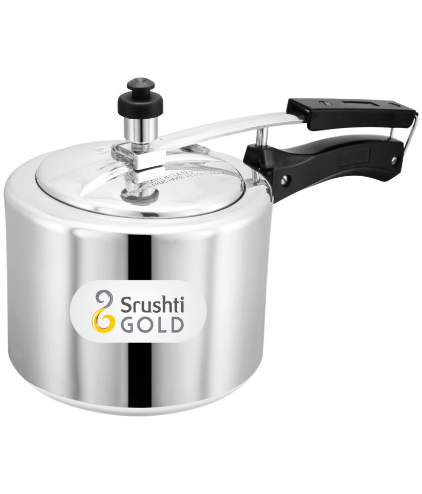     			Srushti Gold 3 L Aluminium InnerLid Pressure Cooker Gas Stovetop Compatible