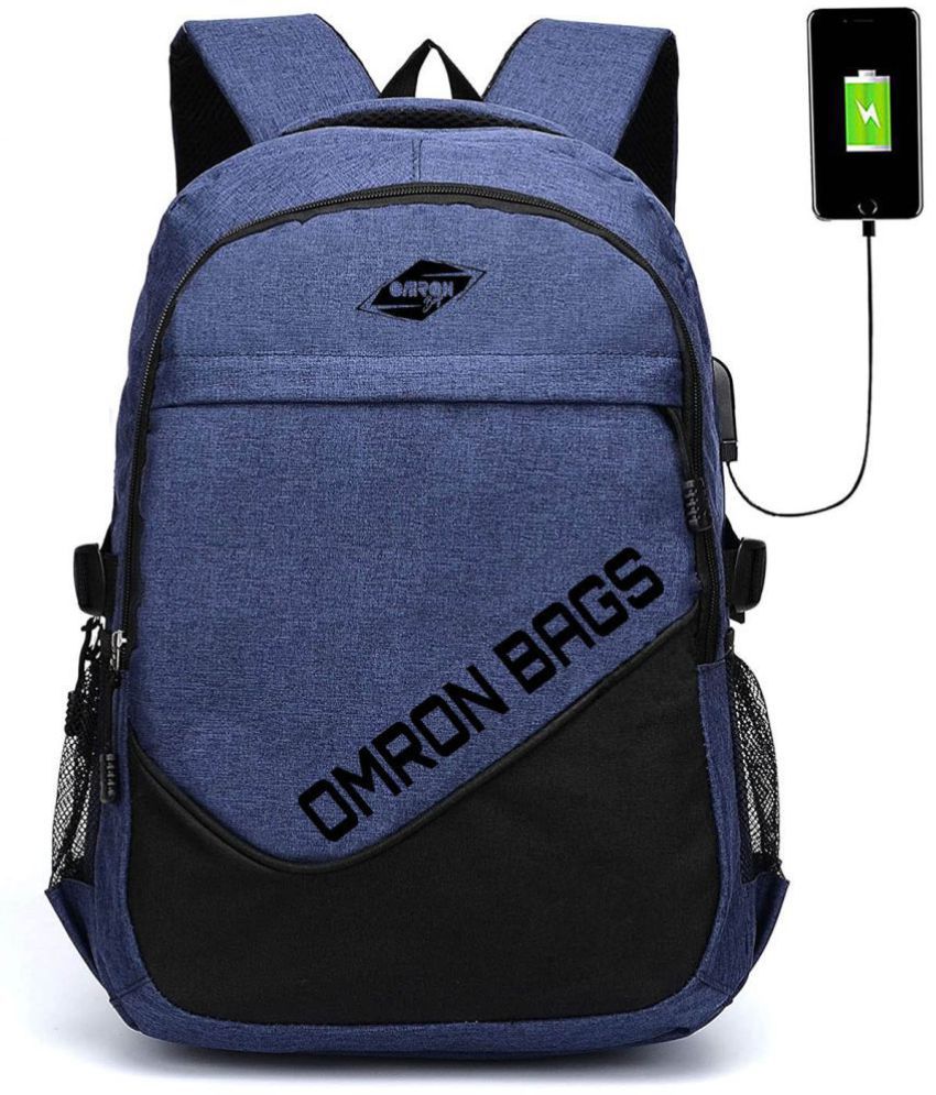     			OMRON BAGS - Blue Polyester Backpack ( 40 Ltrs )