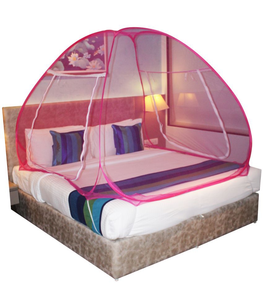    			Silver Shine - Pink Cotton Foldable Mosquito Net ( Pack of 1 )