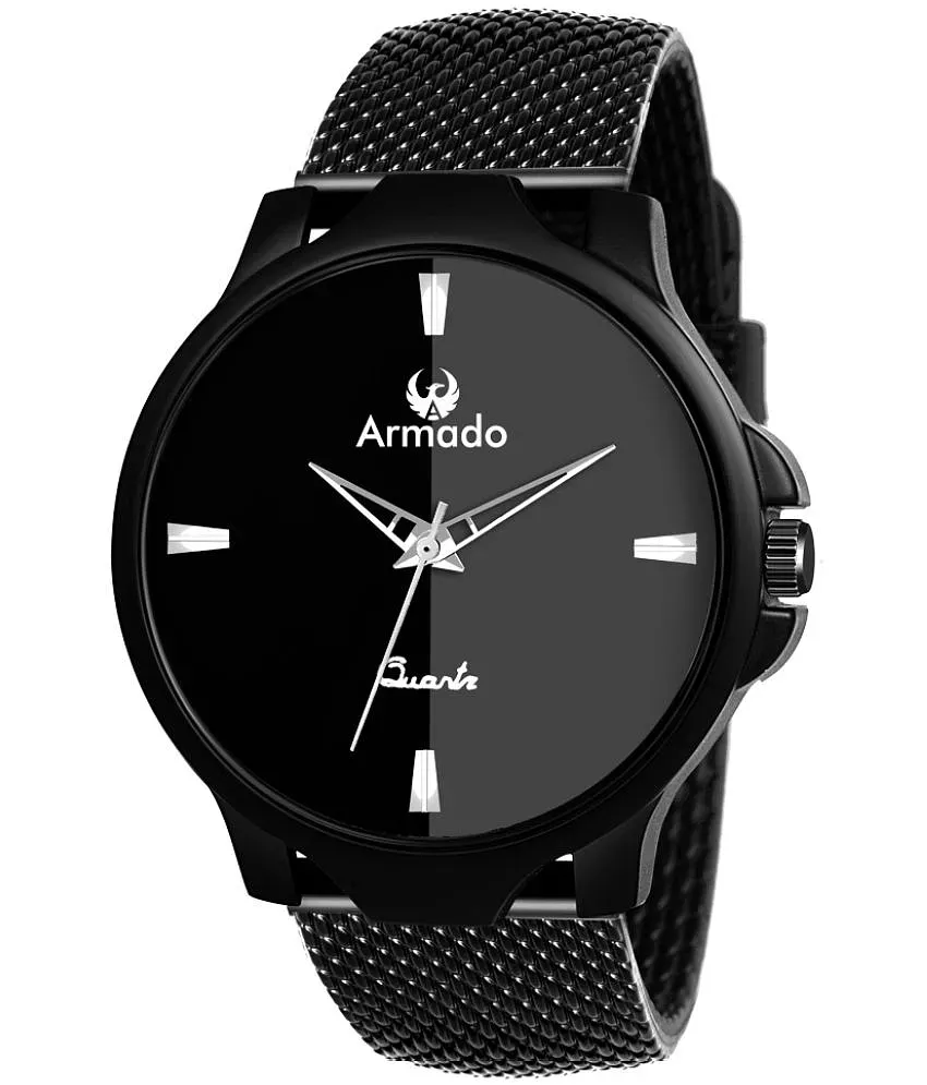 Armado Black Rubber Analog Men s Watch Buy Armado Black