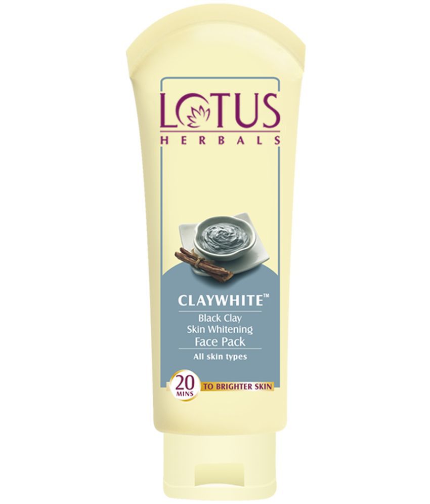     			Lotus Herbals Claywhite Black Clay Face Pack, Detans Skin & Unclogs Pores, 120g