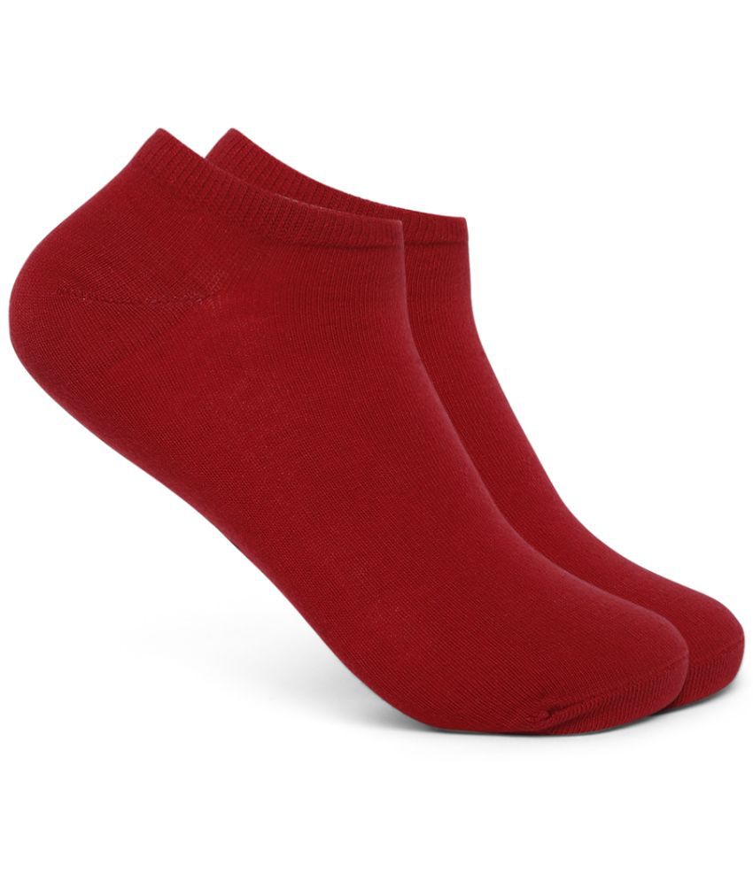     			Smarty Pants - Red Cotton Women's Ankle Length Socks ( Pack of 2 )