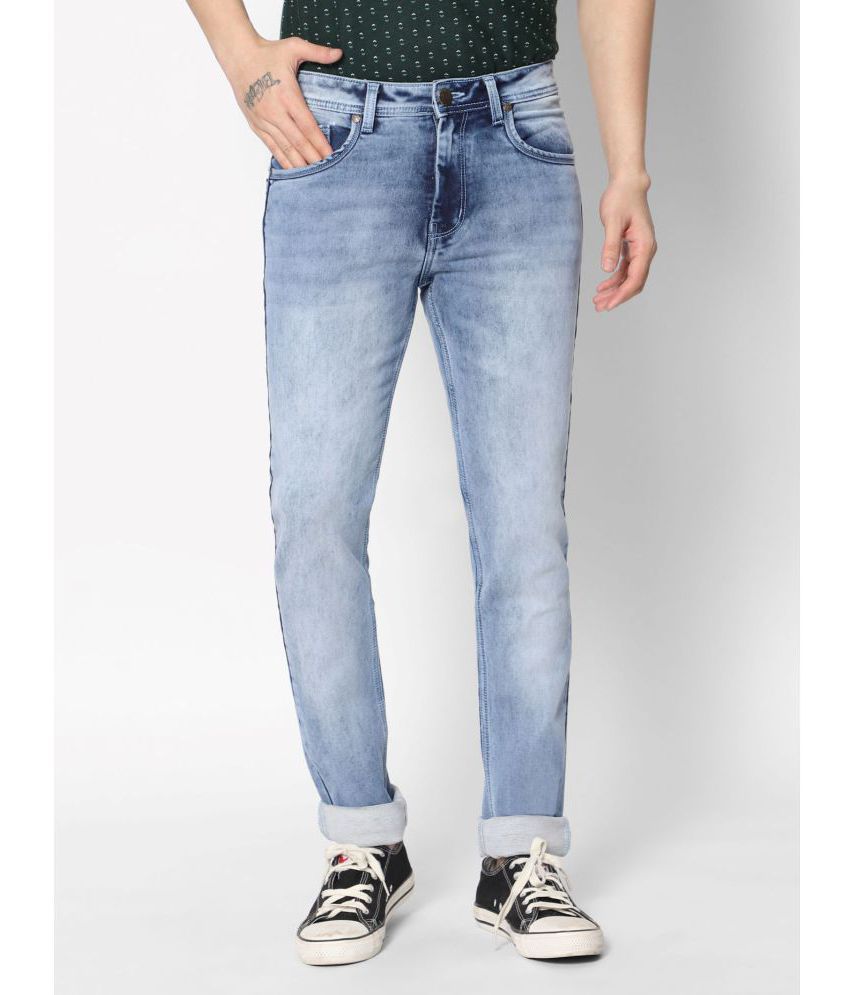     			HJ HASASI - Light Blue Cotton Regular Fit Men's Jeans ( Pack of 1 )