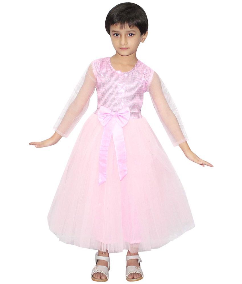     			Kaku Fancy Dresses Pink Gown Fairy Tales Costume -Pink, 5-6 Years, for Girls