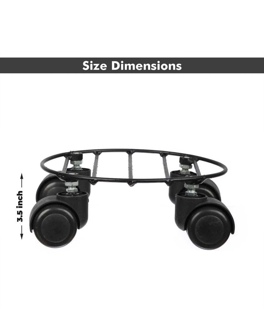 Truphe Black Metal Plant Container Accessories Pack Of 2 Buy truphe-black-metal-plant-container-accessories-pack-of-2-buy