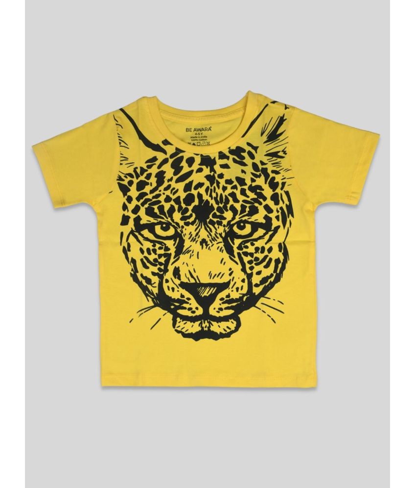     			Be Awara - Yellow Unisex T-Shirt ( Pack of 1 )