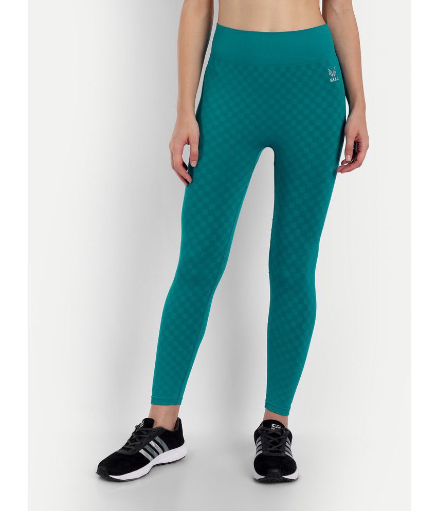 HEKA - Green Nylon Regular Fit Women's Sports Tights ( Pack of 1 )