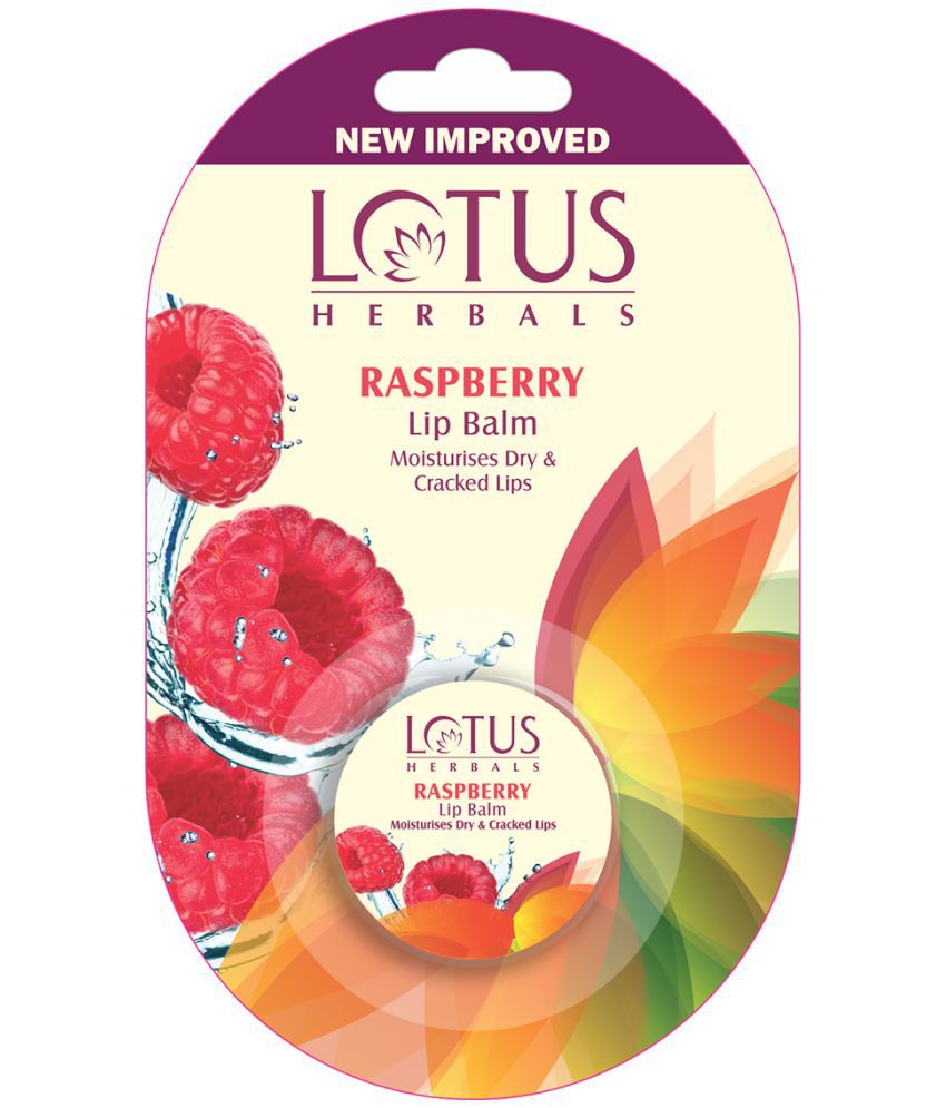     			Lotus Herbals Lip Balm, Raspberry, For Dry & Cracked Lips, 5g