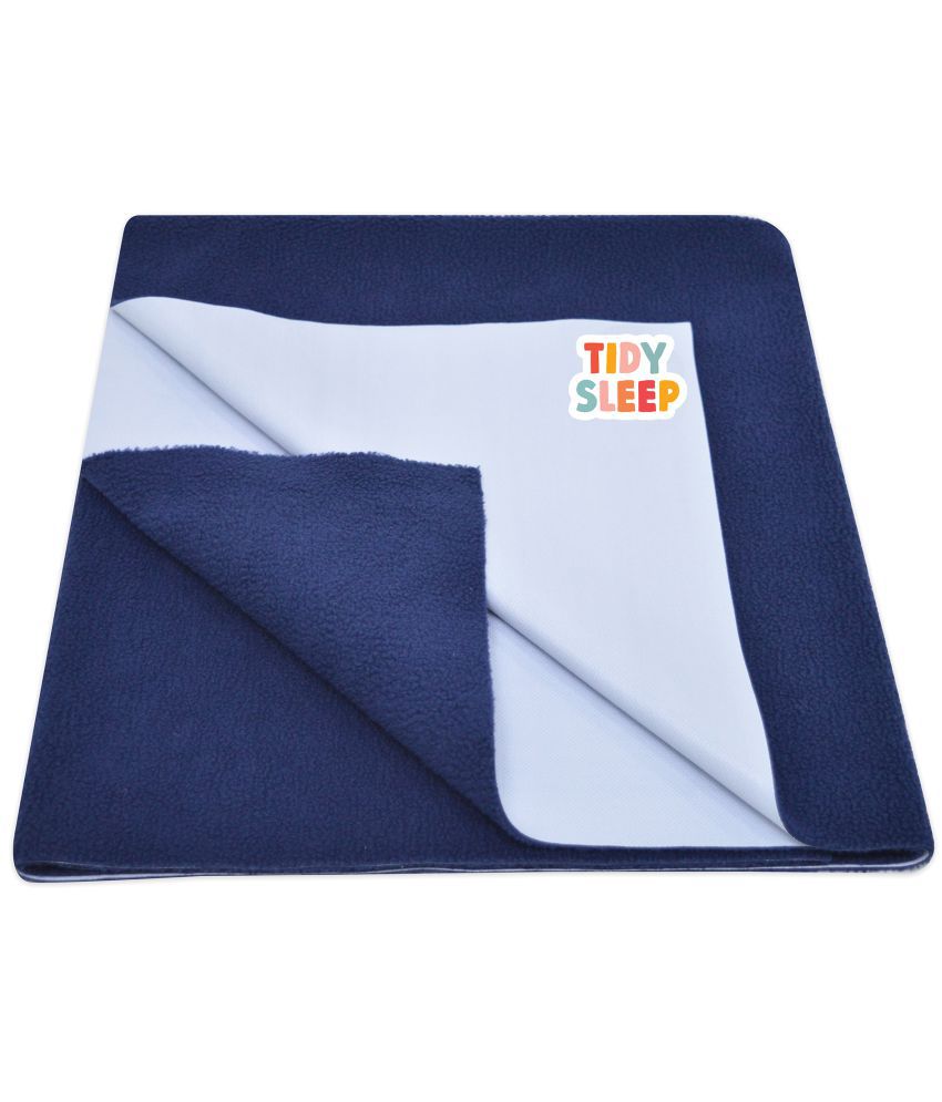 Tidy Sleep - Navy Blue Laminated Bed Protector Sheet ( Pack of 1 )