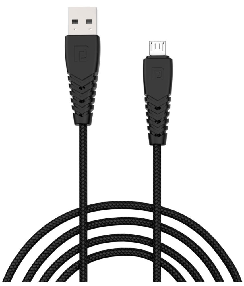     			Portronics - Black 3A USB Data Cable 1 Meter