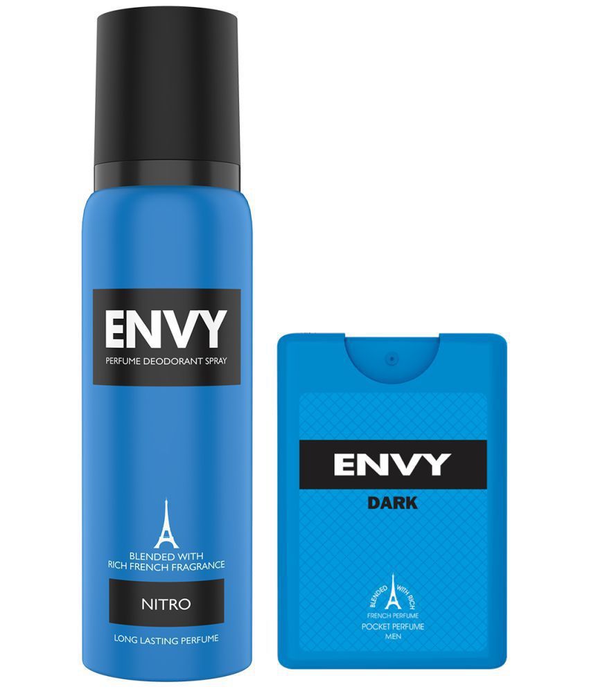     			Envy Nitro Deodorant & Dark Pocket Perfume Deodorant Spray & Pocket Perfume for Men 138 ml ( Pack of 2 )
