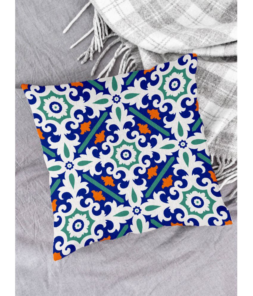     			Houzzcode - Water Repellent Blue Polyester Pillow Covers 40x40x3 ( Pack of 1 )